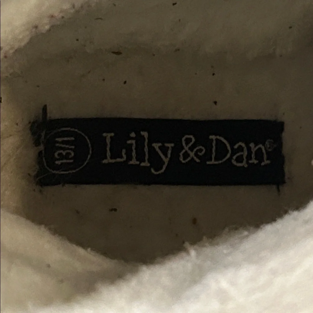 Lily & Dan Snow Winter Rain Boots faux fur lined leather outsole kids size 13/1